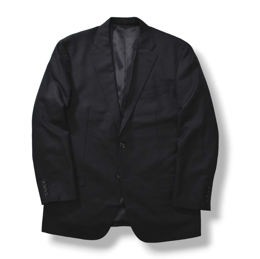 ダンヒル dunhill シングル スーツ上下 セットアップ ストライプ柄 黒 