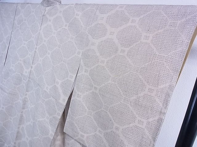 平和屋本店□極上 本場結城紬 重要無形文化財 80亀甲 亀甲繋ぎ 証紙