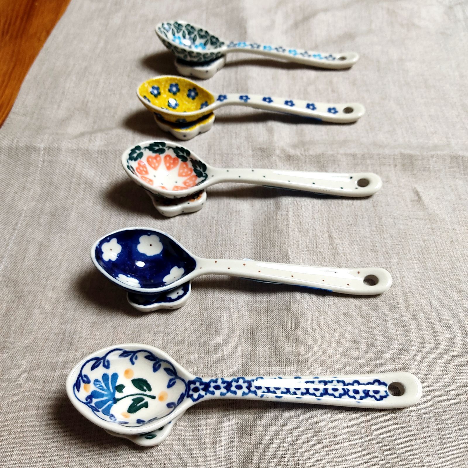 Polish Pottery - いぬのカラトリーレスト　5種セット　ポーリッシュポタリー　ツェラミカ Polish Pottery - いぬのカラトリーレスト 5種セット ポー