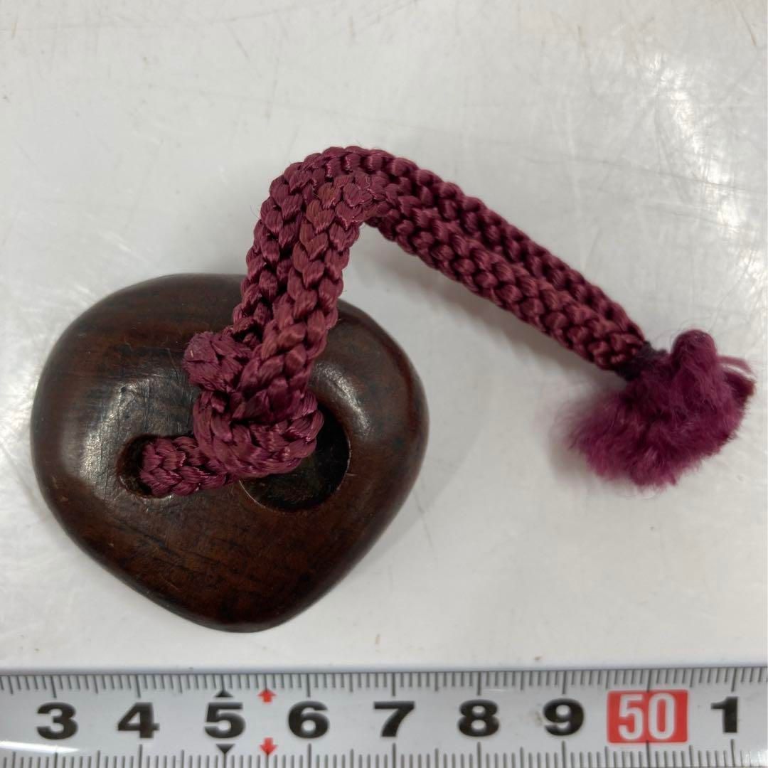 江戸時代 木彫栗根付 重さ15g 東ま5-1119①