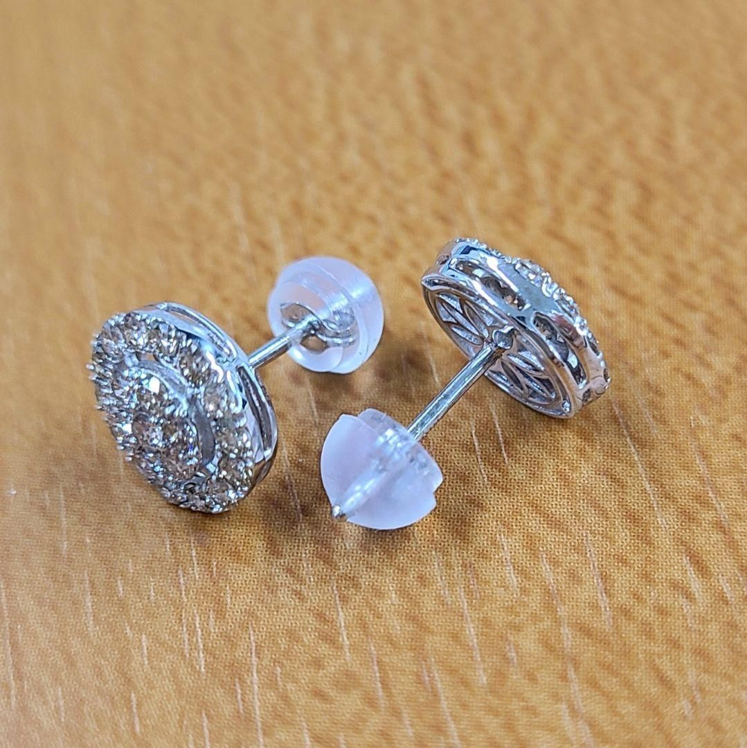 激安】 K18 可愛い！人気のリボン 18金 ダイヤピアス 計1ct - www