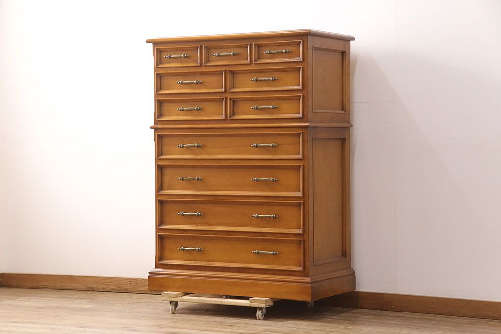 アンティーク チェスト 整理木箱 引き出し 古家具 木製 マス目 小