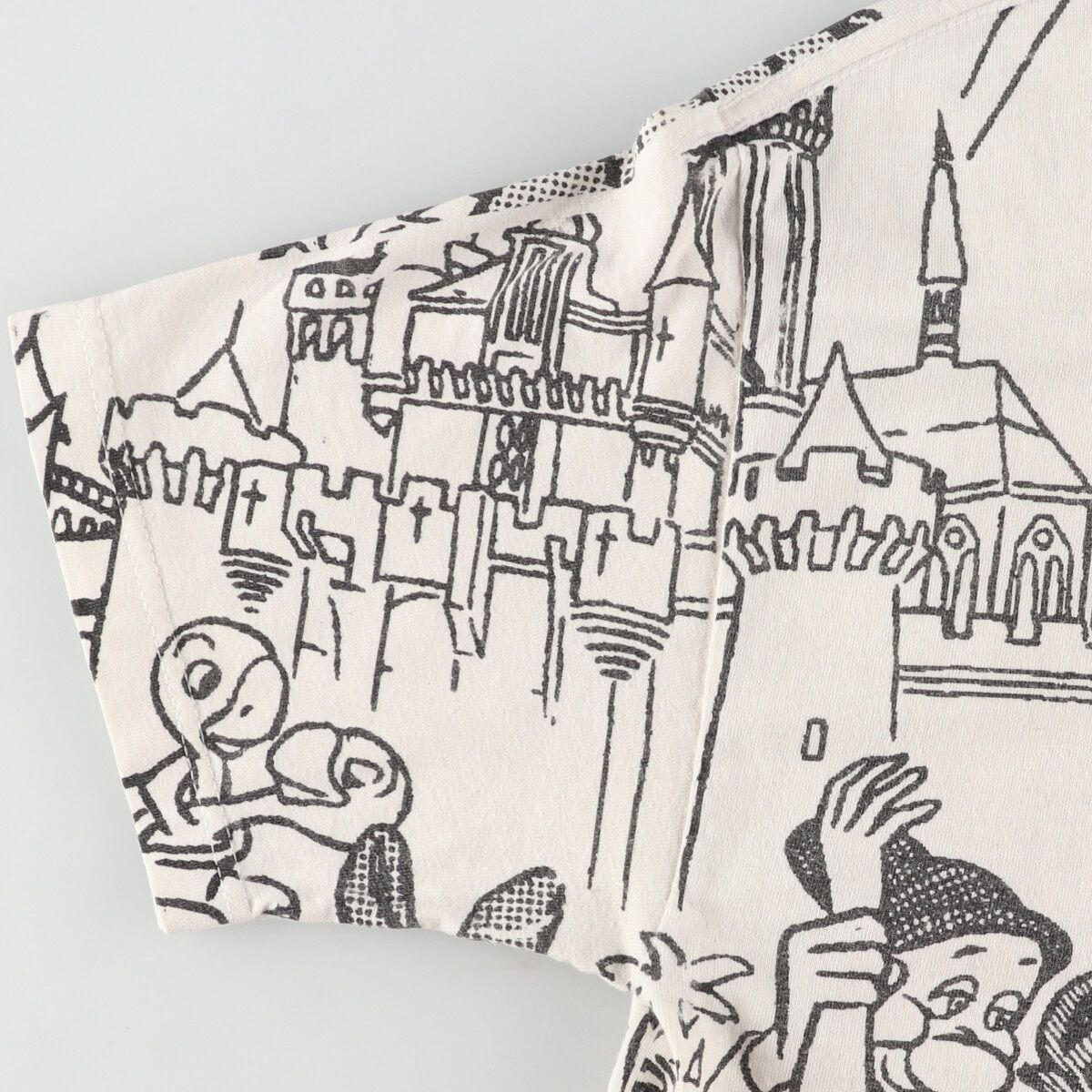 古着 90年代 SNARML DISNEY ディズニー 総柄 エロT パロディ 