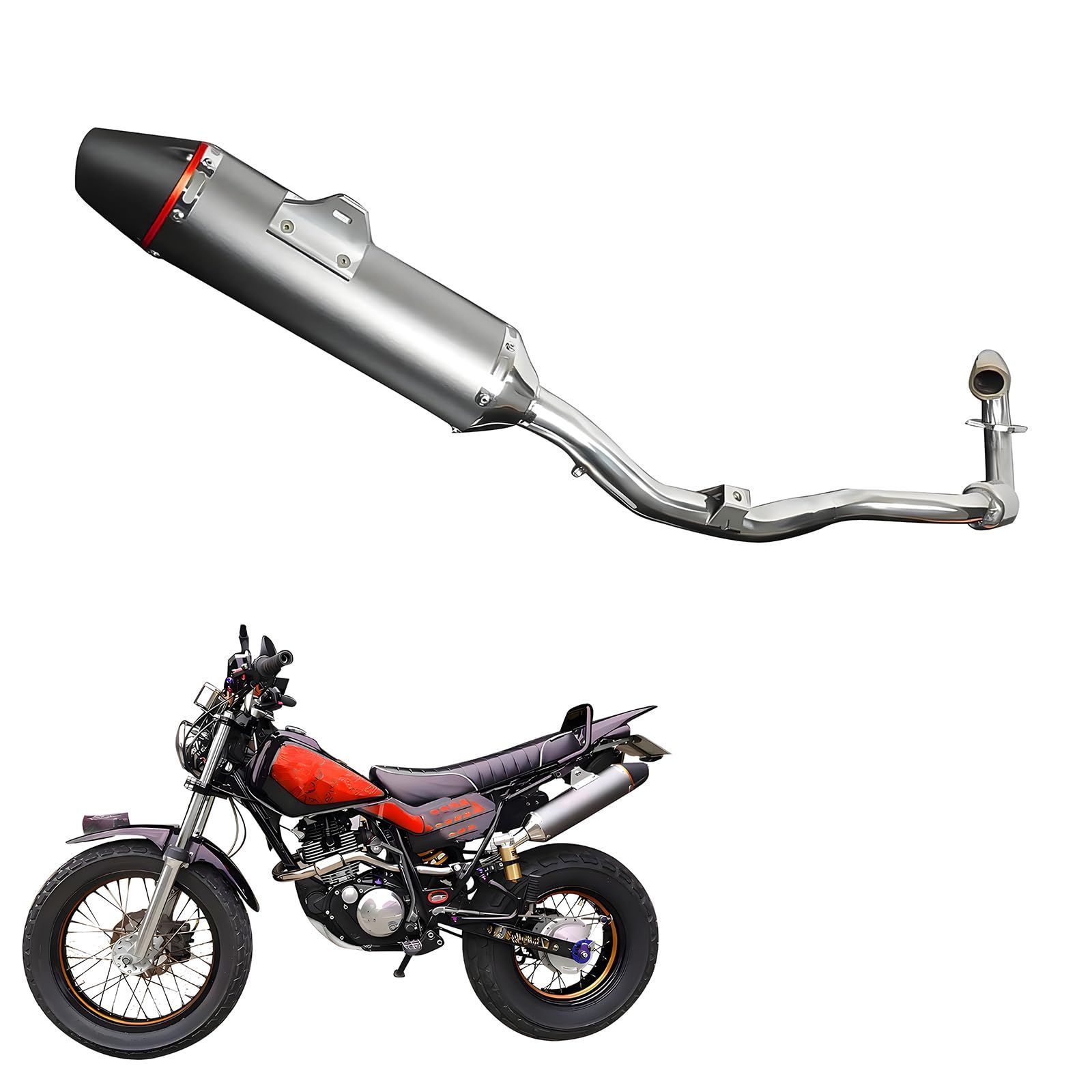 TW200 マフラー 浅倉商事：TW200・225用 RJタイプマフラー BSタイプ