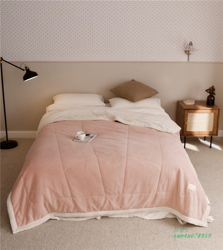 ミルク絨毯大豆繊維毛布冬季厚めサンゴ絨毯オフィスソファ昼寝絨毯 am4a678959