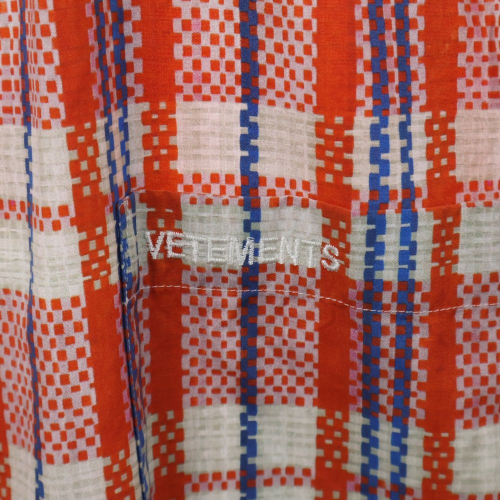 VETEMENTS (ヴェトモン) 23SS BARBES Check Shirt UE63SH300R コットン
