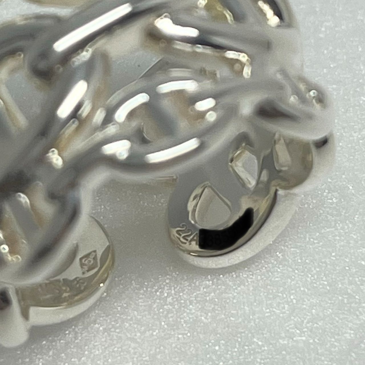 美品 HERMES エルメス シェーヌダンクル アンシェネ GM リング Ag925