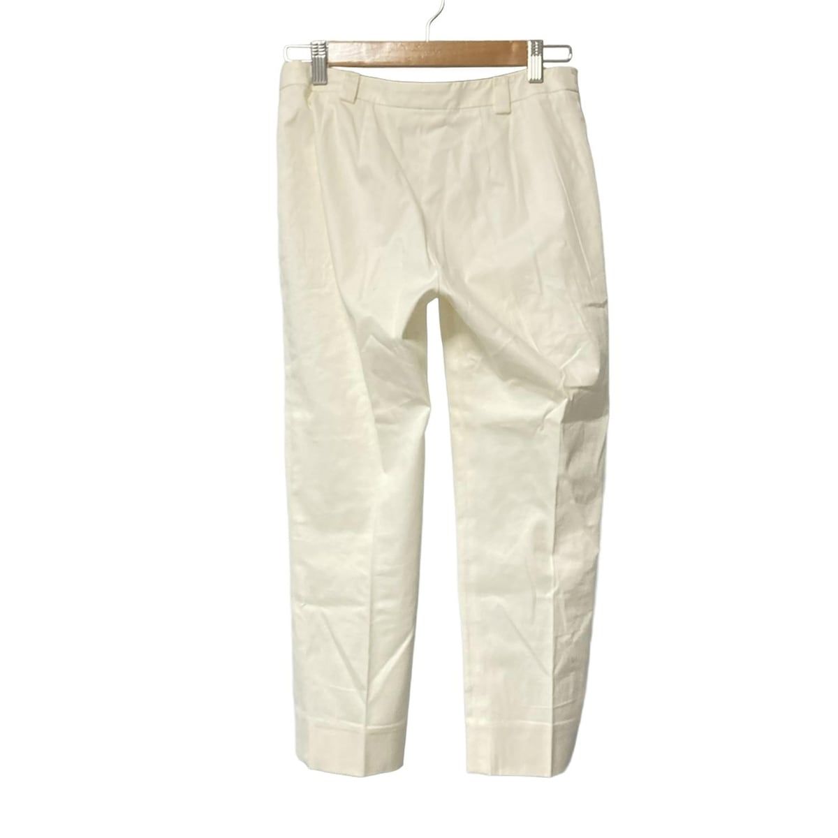 Max Mara STUDIO マックスマーラスタジオ パンツ サイズ36 S レディース - アイボリー クロップド 半端丈 |ジップアップ