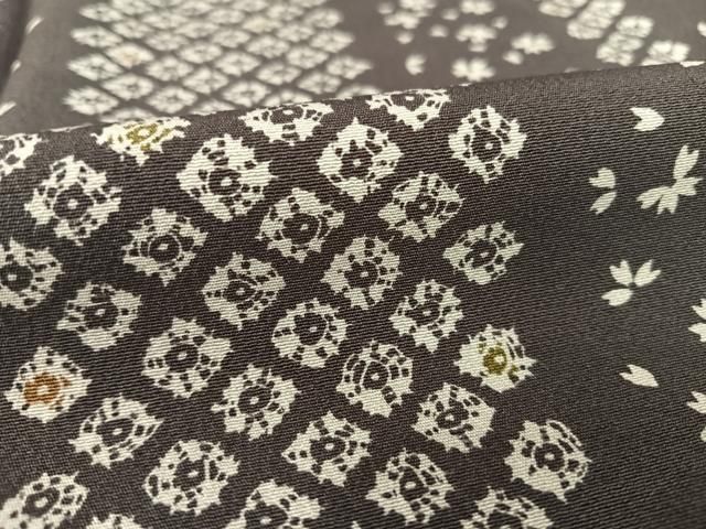 平和屋着物□極上 伝統工芸士 寺山存男 江戸小紋 毛萬筋 藍海松茶×砂色