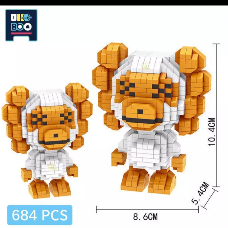 1点のみ‼️ベイビーマイロ ナノブロック 互換 カウズ 白 アベイシング