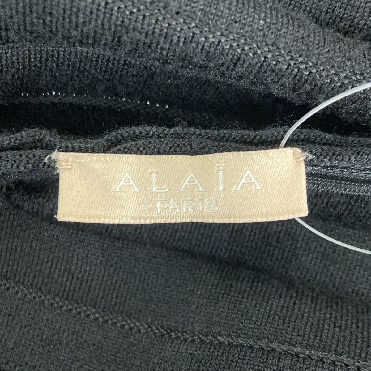 ALAIA アライア ノースリーブプリーツニットドレスワンピース