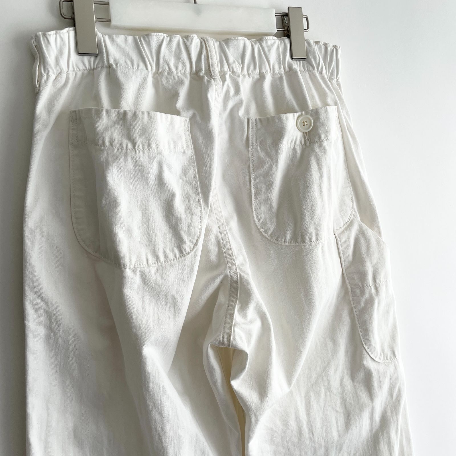 【極美品】orSlow -FRENCH WORK PANTS- size/S (ie) オアスロウ フレンチワークパンツ ペインター ヘリンボーン ホワイト 白 無地 日本製