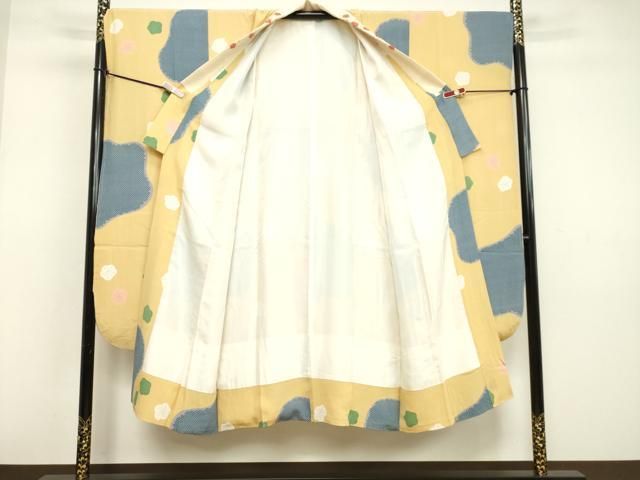 平和屋着物○振袖用長襦袢 袷 舞梅文 半衿刺繍 正絹 逸品 DAAV8596tw  