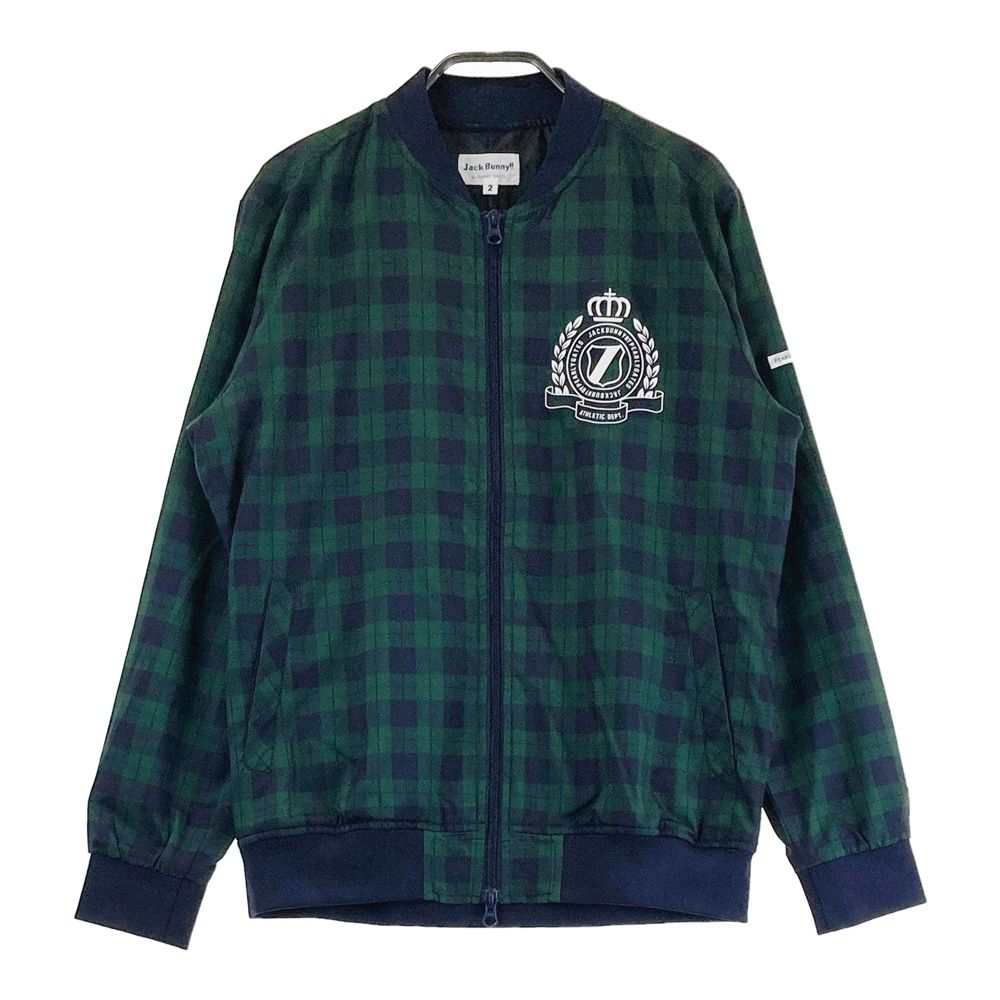 サイズ 2 JACK BUNNY ジャックバニー 蓄熱 ジップジャケット チェック柄 グリーン系 240101481578 ゴルフウェア レディース ストスト
