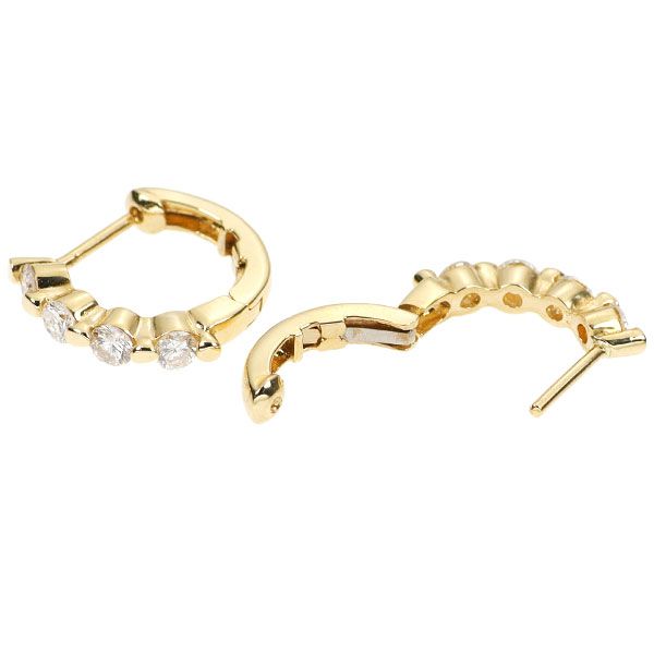 9金 K9◇英国製◇イギリスアンティーク◇フックピアス◇イヤリング