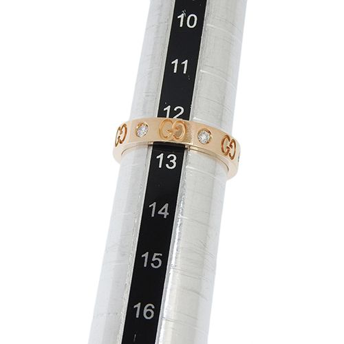 GUCCI(グッチ) アイコン リング ダイヤモンド K18 ピンクゴールド PG