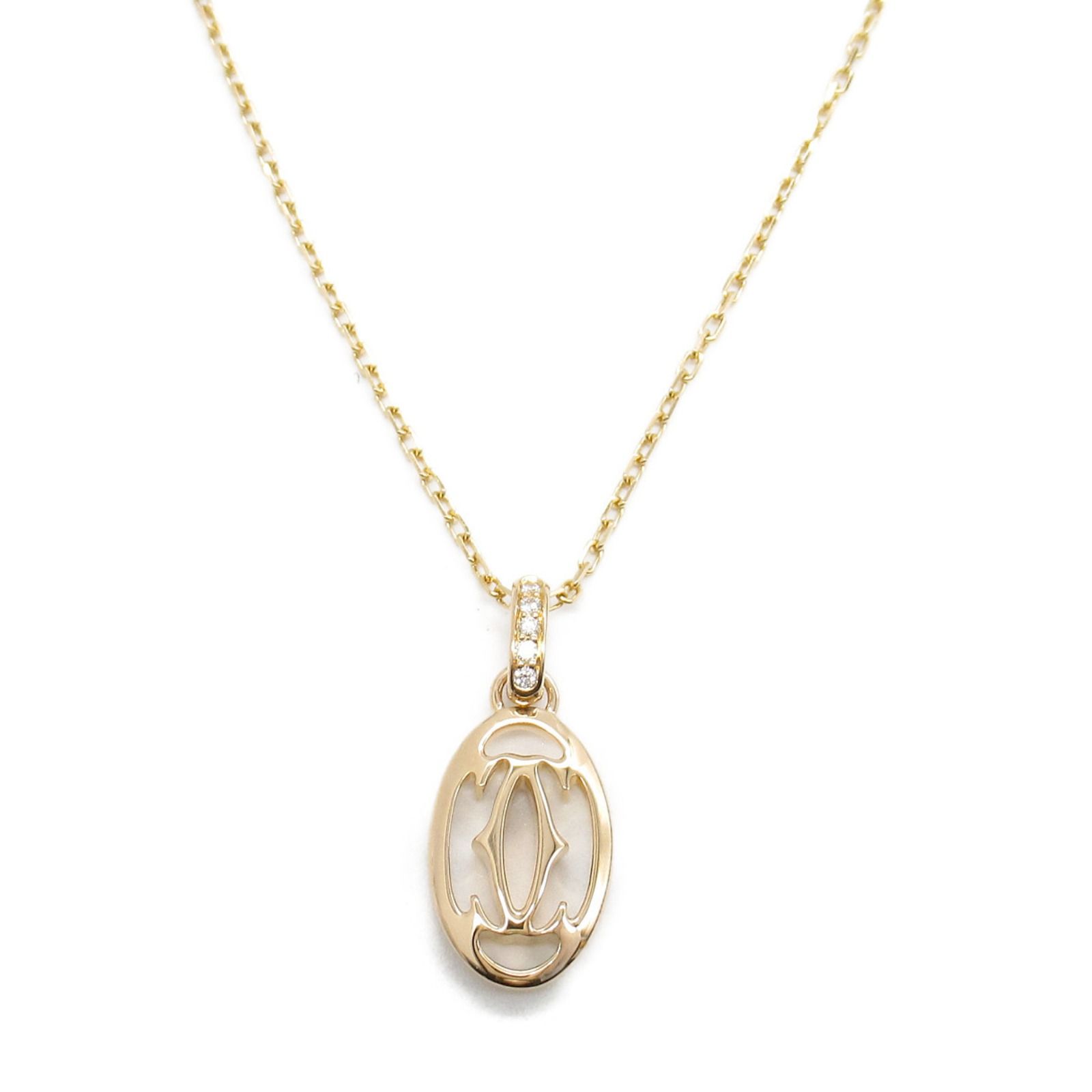 Cartier カルティエ ドゥーブルC ネックレス パヴェダイヤ ネックレス CARTIER カルティエ ドゥーブルC ネックレス パヴェダイヤ