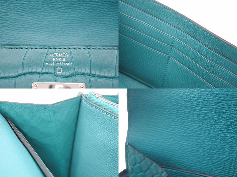 極美品 HERMES エルメス ケリーウォレット ヴェールヴェローヌ