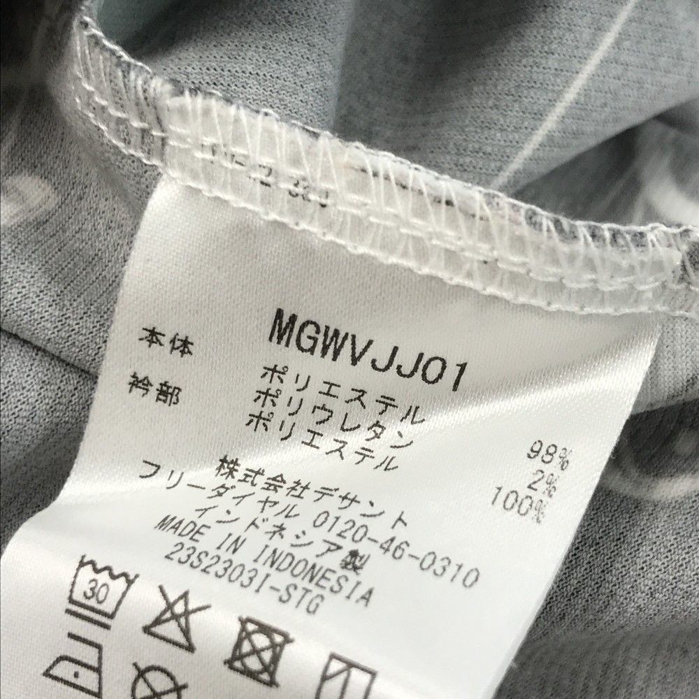 サイズ：LL MUNSING WEAR マンシングウェア  ハーフジップ半袖ワンピース 総柄 ブラック系 [240101437009] ゴルフウェア レディース ストスト サイズ：LL MUNSING WEAR マンシングウェア ハーフジップ半袖