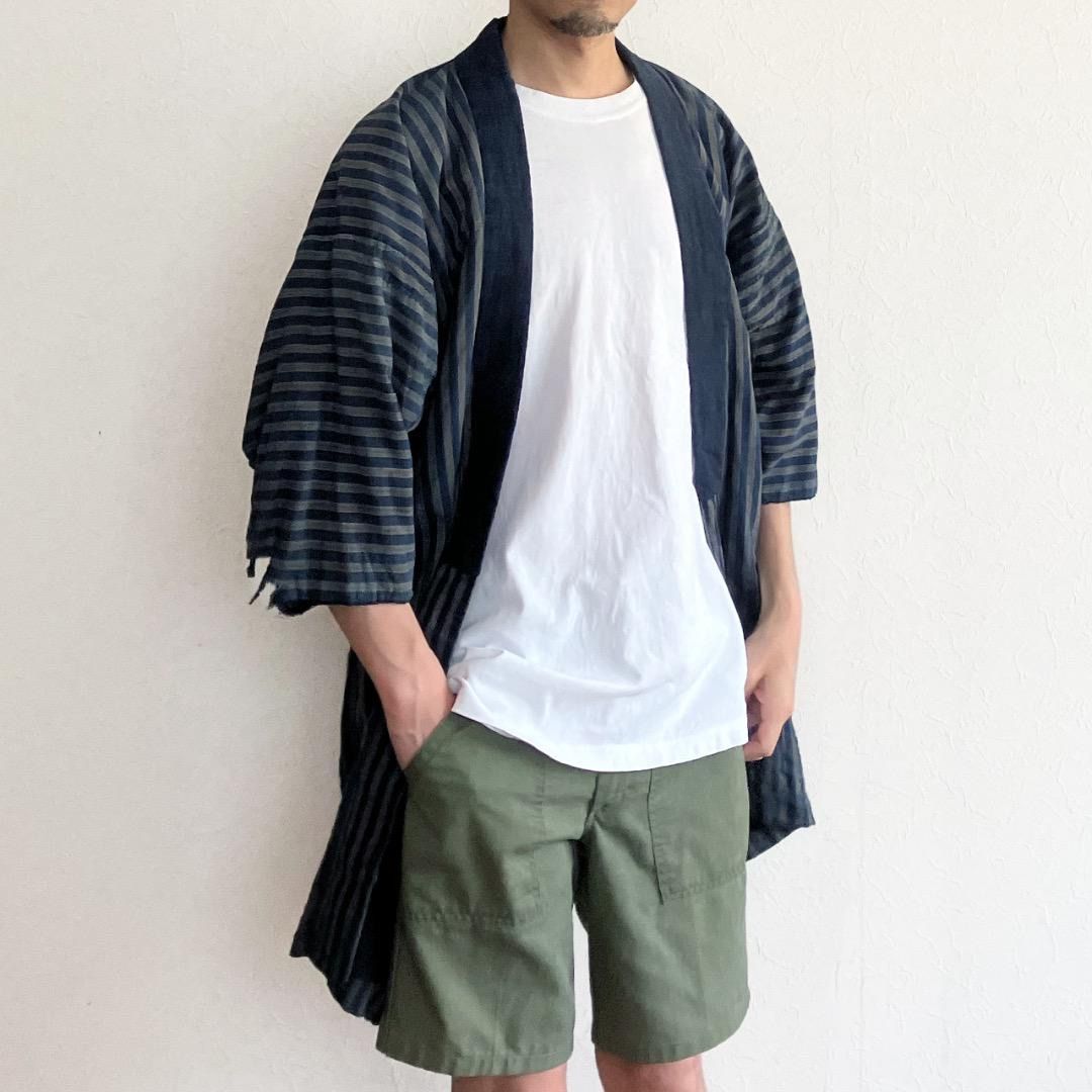 藍染 襤褸 野良着 木綿 つぎはぎ ジャパンヴィンテージ古布リメイクハンドメイド | Japanese Indigo Boro Noragi Jacket Patched Cotton Vintage Fabric for Remake - Handmade