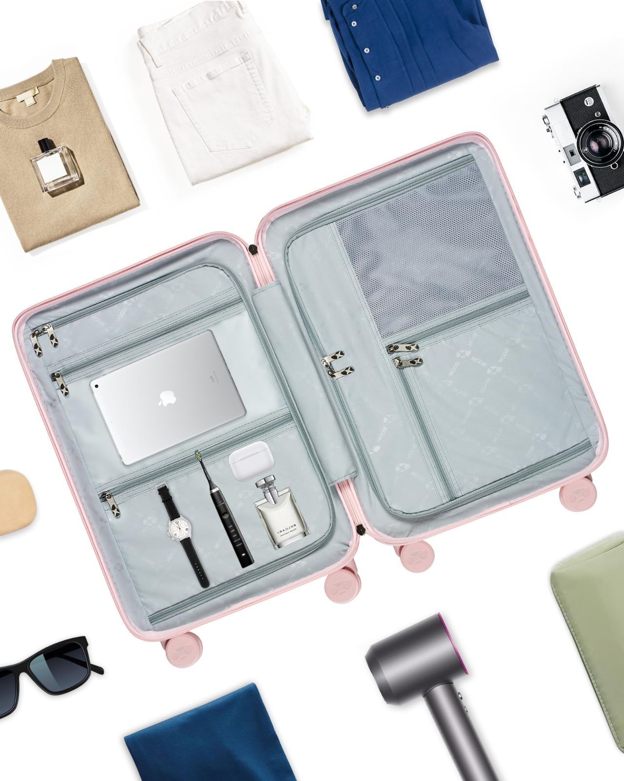  360度回転キャスター TSAロック搭載 キャリーケース PC Sサイズ 静音 機内持ち込み ワイドバーデザイン 耐衝撃 スーツケース 頑丈 旅行 ビジネス 出張 USB 超軽量 Type C ポート付き ドイツ製ポリカボネート使用 YKKファス 旅行用品 機内スリッパ その他 旅行かばん 小分けバッグ