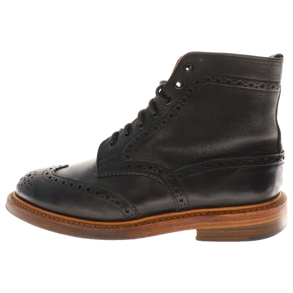 Tricker s トリッカーズ MALTON-WING TIP BOOT モールトン エイコン レザー ウィングチップ カントリーブーツ ブラック M2508