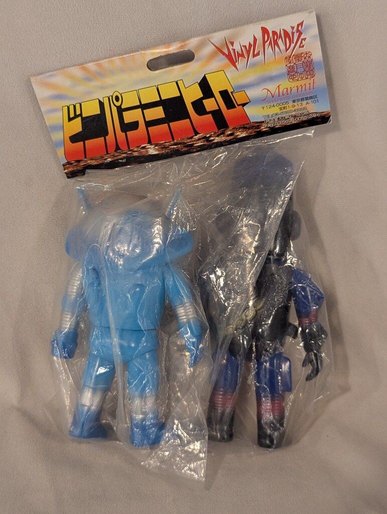 マーミット　ソフビ　ビニパラミニヒーロー　ギョライマン　レイトーマン マーミット ビニパラミニヒーロー レイトーマン & ギョライマン