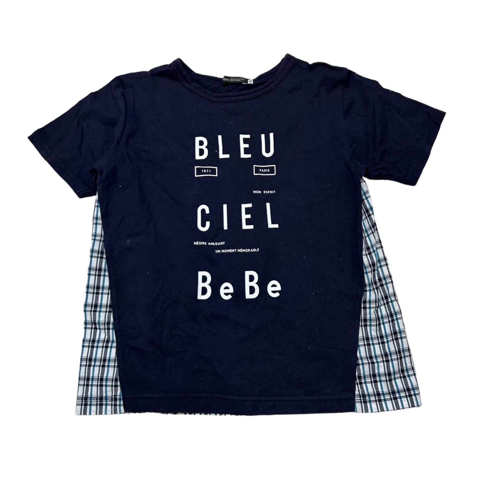 901◯ BeBe tシャツ カットソー 140 ネイビー - メルカリ