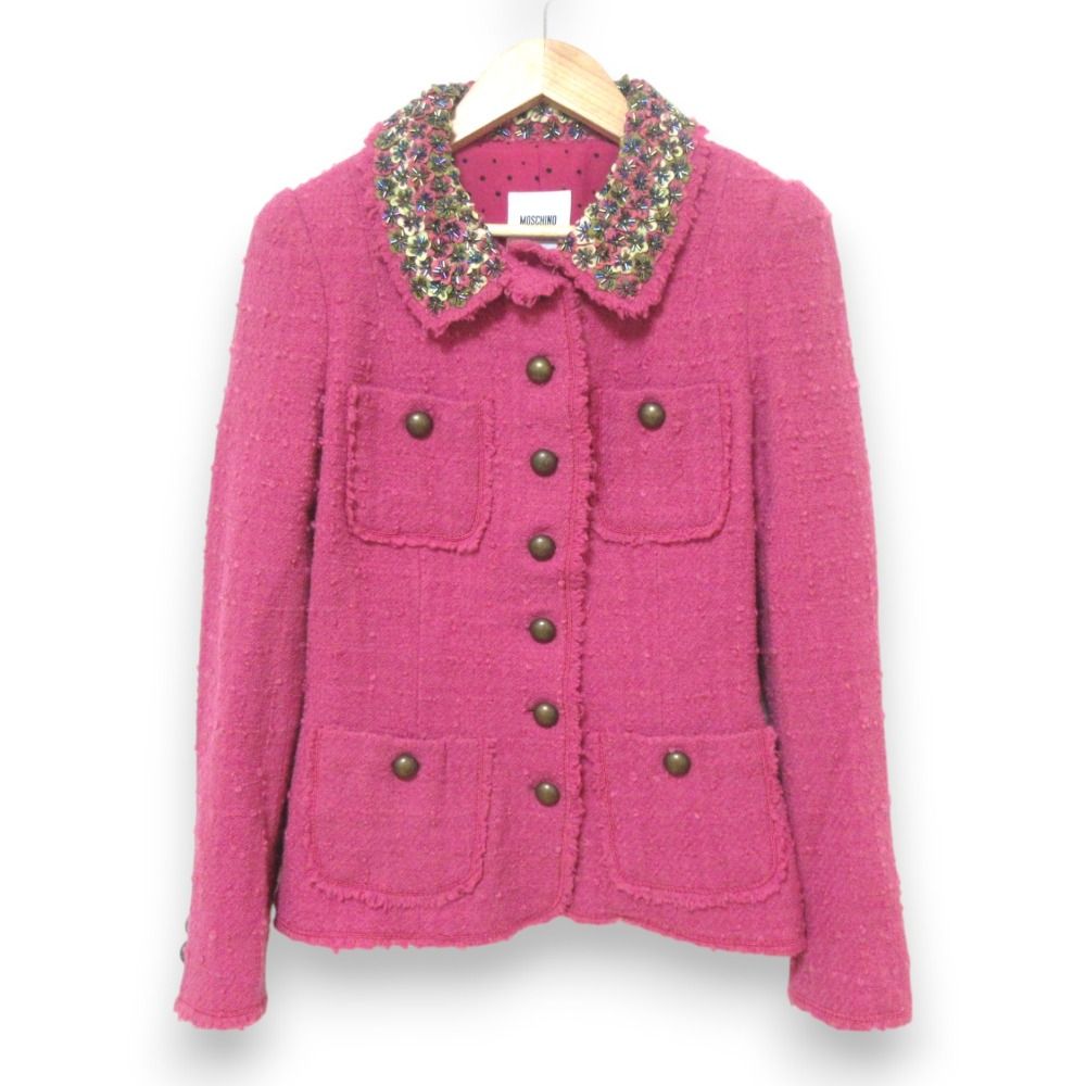 未使用♡MOSCHINOモスキーノチープ&シック ツィードジャケット 飾り