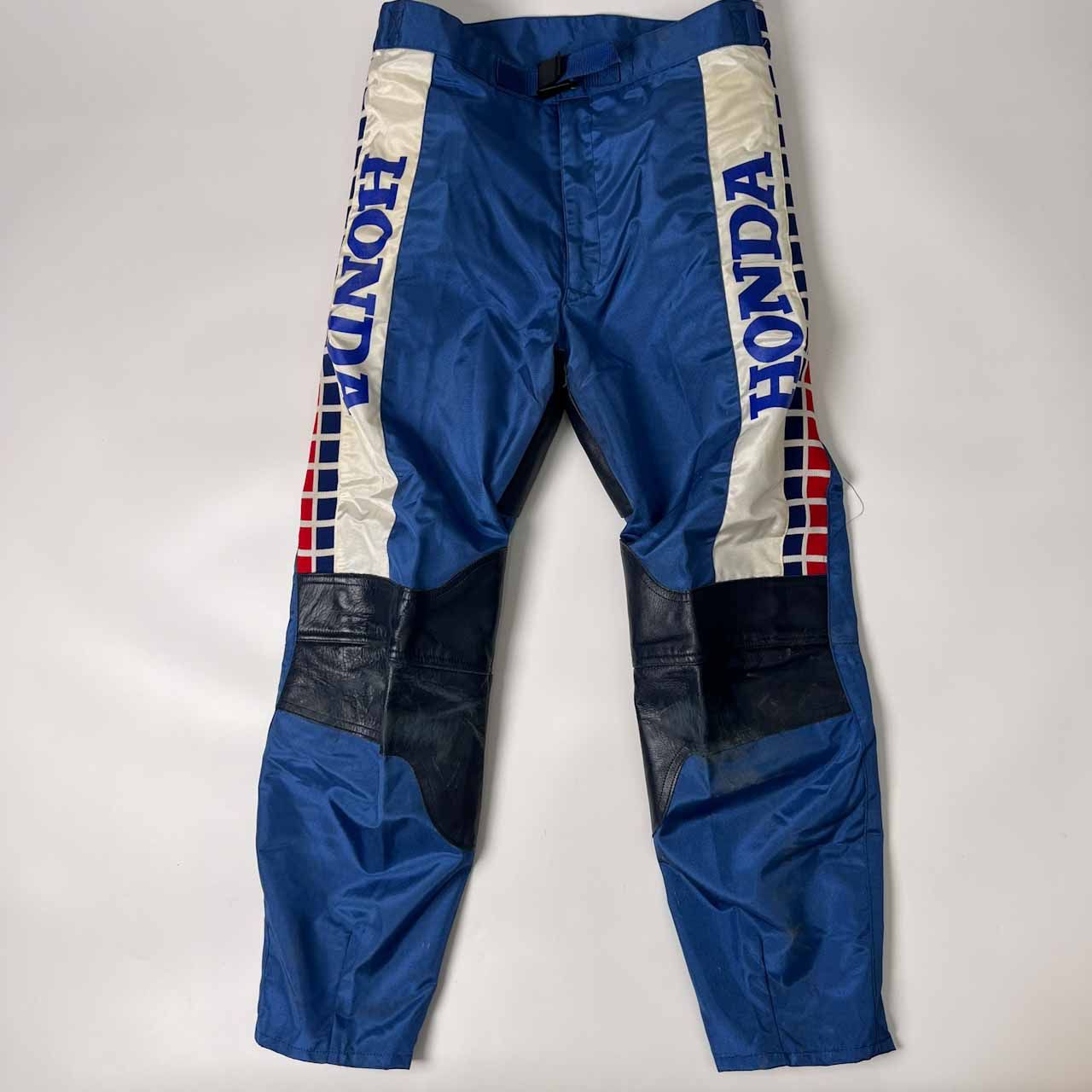 当時物　HONDA ホンダ　パンツ HRC HONDA Riding pants ホンダ ライディングパンツ ツーリングパンツ Mサイズ 膝プロテクター バイク レトロ ビンテージ  使用感あり