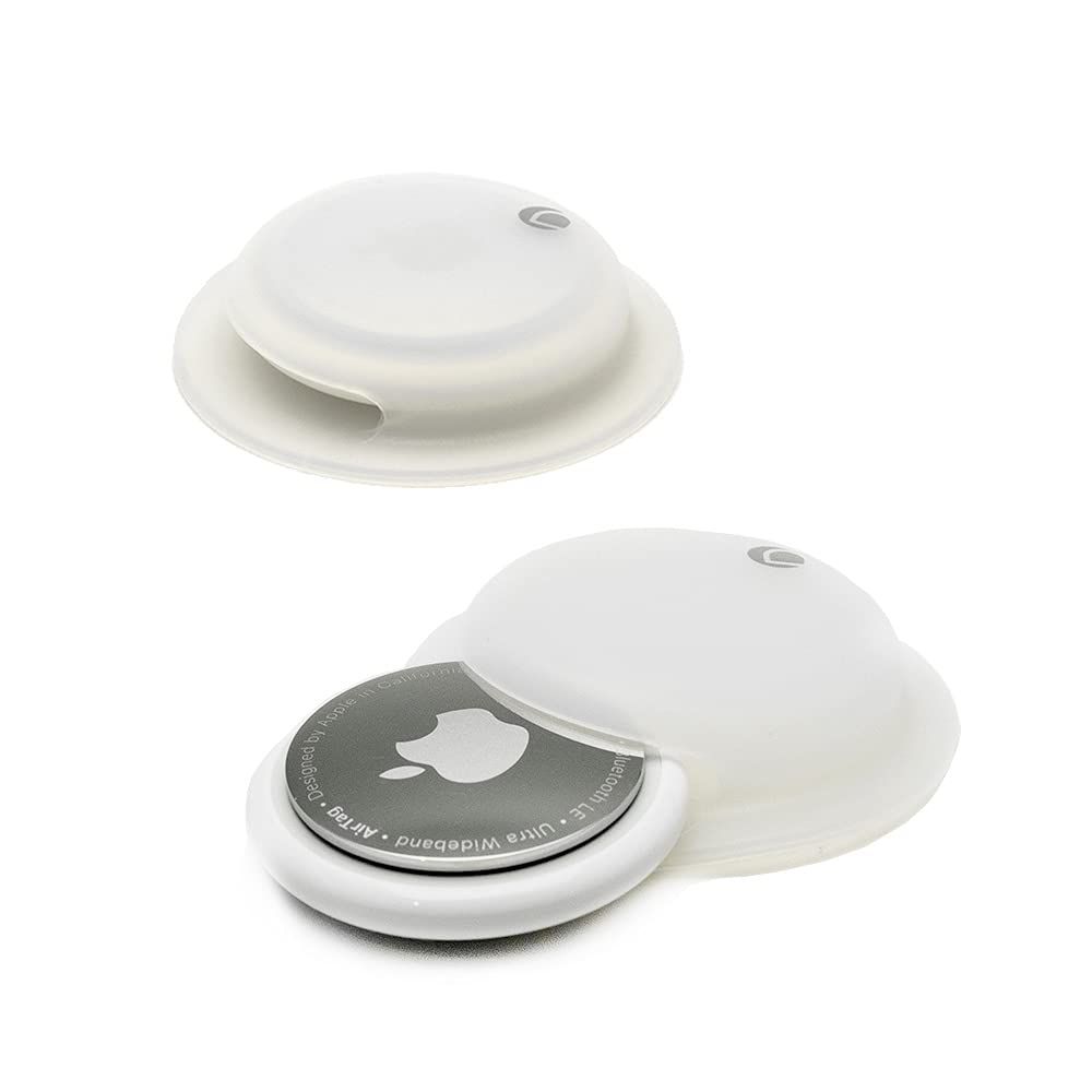 Deff（ディーフ）Pocket for Air Tag 貼って剥がせる特殊粘着シートでいろいろな物にピタッと貼れる (ハーフクリア 1個入) [ハーフクリア 1個入]