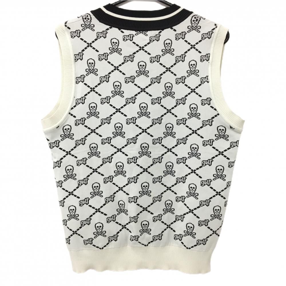 白×黒 スカル総柄