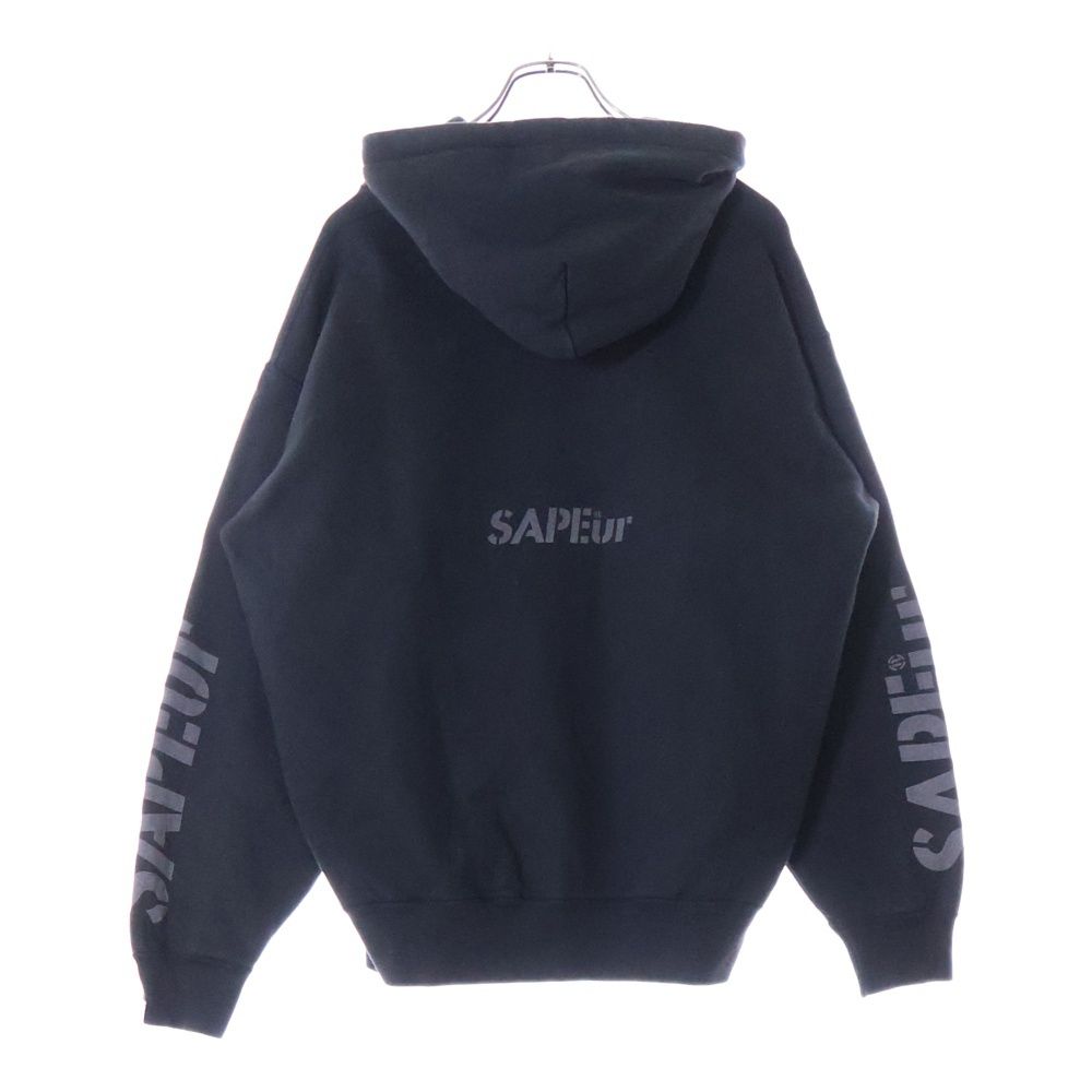 SAPEur (サプール) ロゴプリント プルオーバースウェット