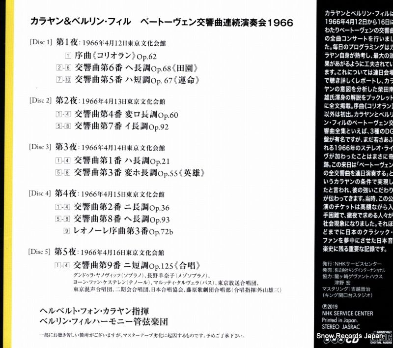 交響曲連続演奏会１９６６ KKC-2176