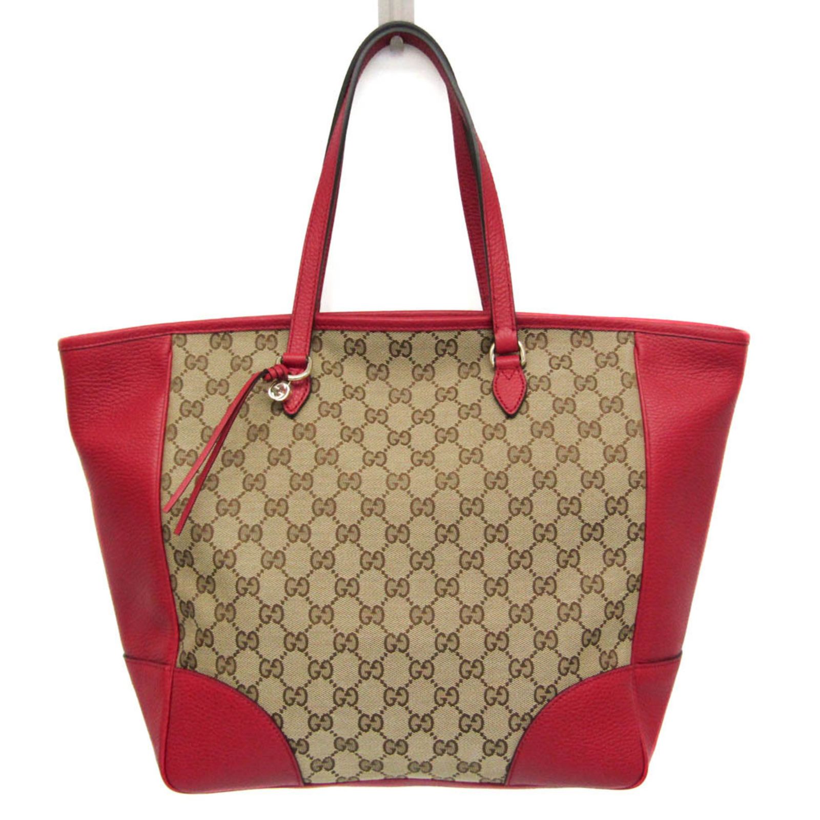 GUCCI GGパターン トートバッグ GUCCI GGパターン トートバッグ ベージュ/レッド