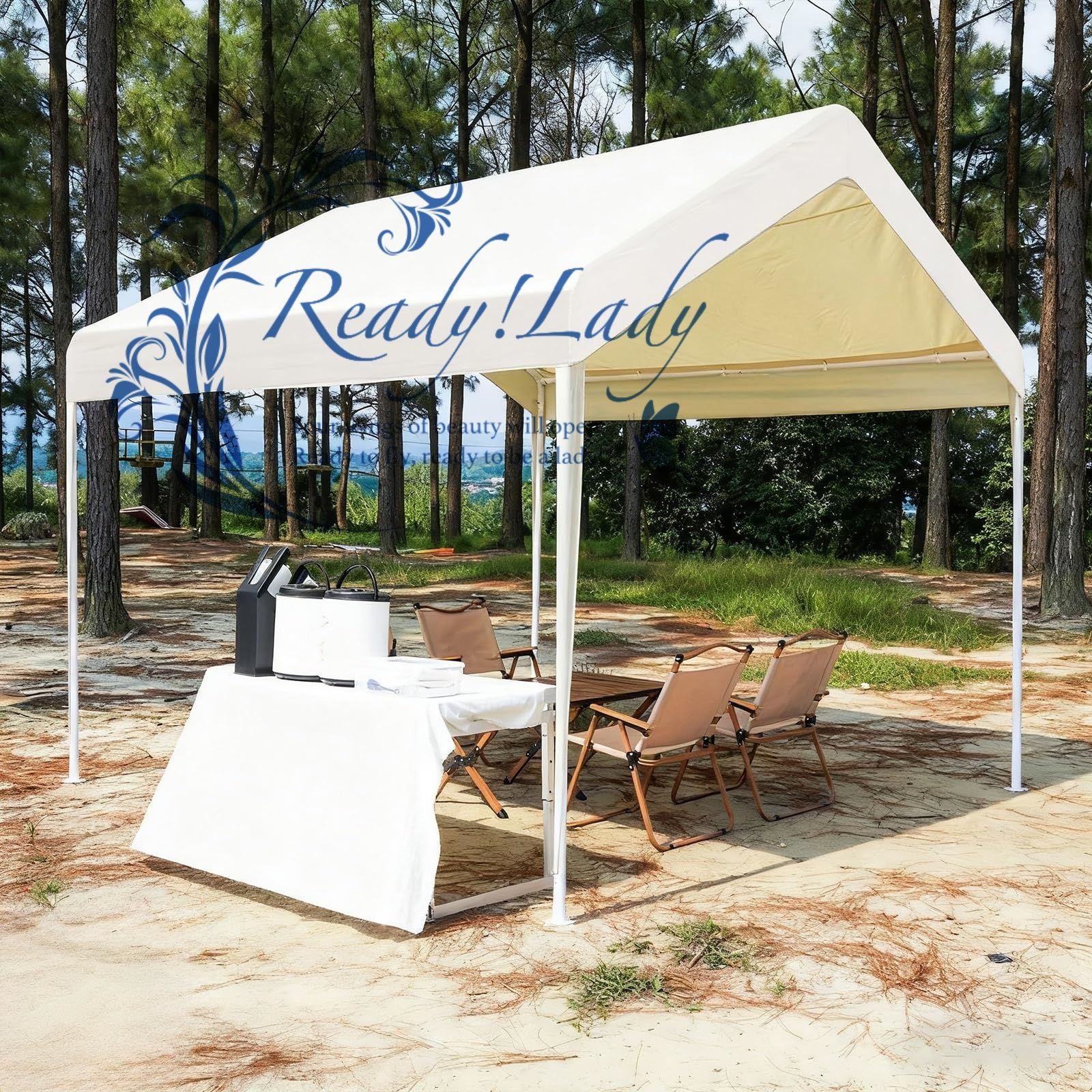 車庫テント ガレージテント 大型 幅2/3m パイプ車庫 自転車 車庫 簡易ガレージ UPF50+紫外線カット&防雨 鋼管PE素材 カーポート  軽自動車用 駐車 倉庫 収納 物置 スチール 頑丈 仮設倉庫(オフホワイト,3x2x2m) 自転車 ポール 屋外