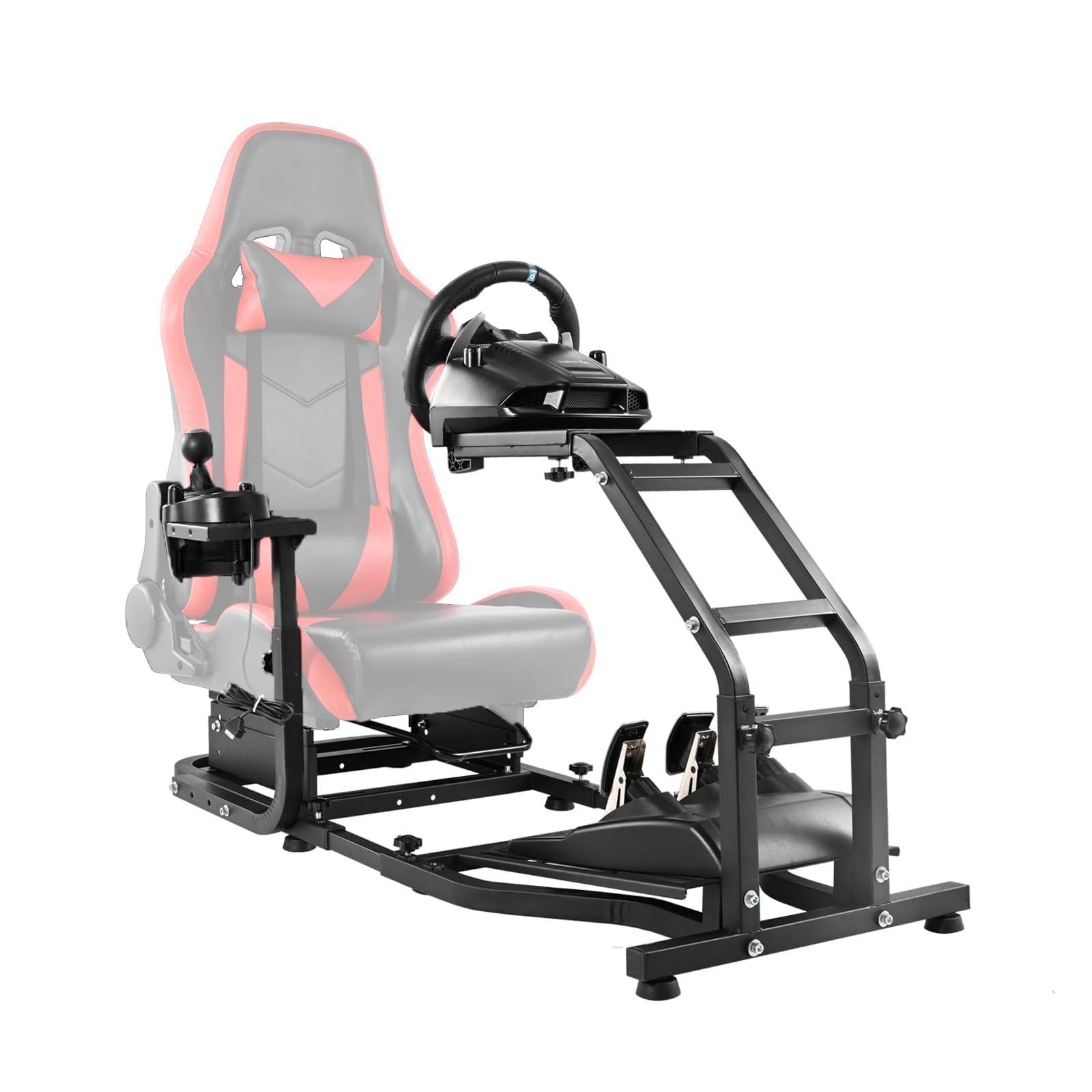 数量 MINNEER ロジクールG920 スラストマスターT300RS T500RSのためのシムレーシングコックピット調整 なレーシングフリースタンディングコンパクトG29スタンドプロフェッショナルスタンディングステアリングホイールスタンド ホイール