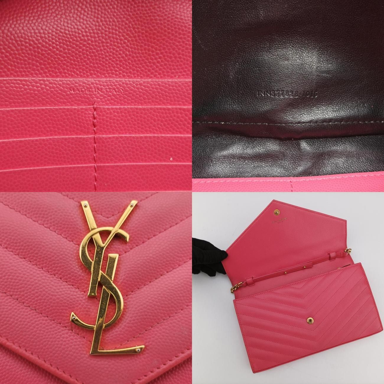 Laurentモノグラムピンクキャビアスキン377828INN377828.1015