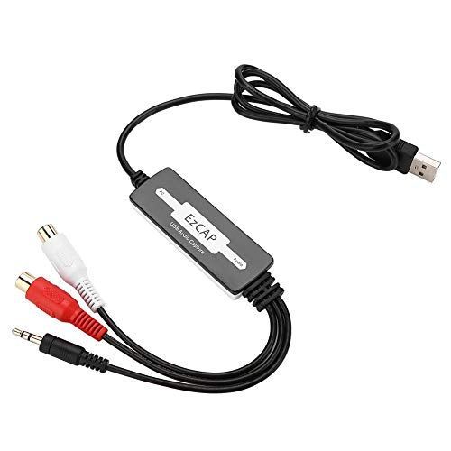 VBESTLIFE USBオーディオキャプチャーユニット MP3 WAV 形式 アナログ音声デジタル化 コンピュータ PC対応 オーディオキャプチャ 小型 プロ ホットプラグ 100cm / 39.4in USB ABS【メーカー品質保証】