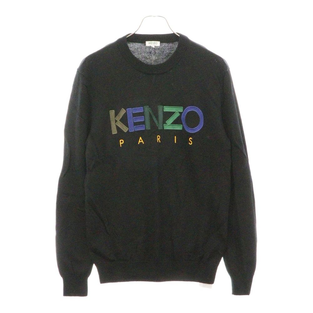 KENZO(ケンゾー) サイズ:M ロゴ刺? 組み込め クルーネック長袖セーター 
