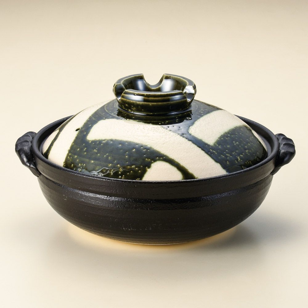 レア・青磁土鍋・9号・銀峯陶器・菊花・萬古焼 萬古 焼 土鍋