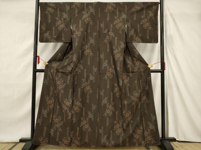 平和屋着物●本場大島紬　鳳凰花菱文　正絹　逸品　未使用　AAAW4049np 平和屋着物○本場大島紬 鳳凰花菱文 正絹 逸品 未使用 AAAW4049np