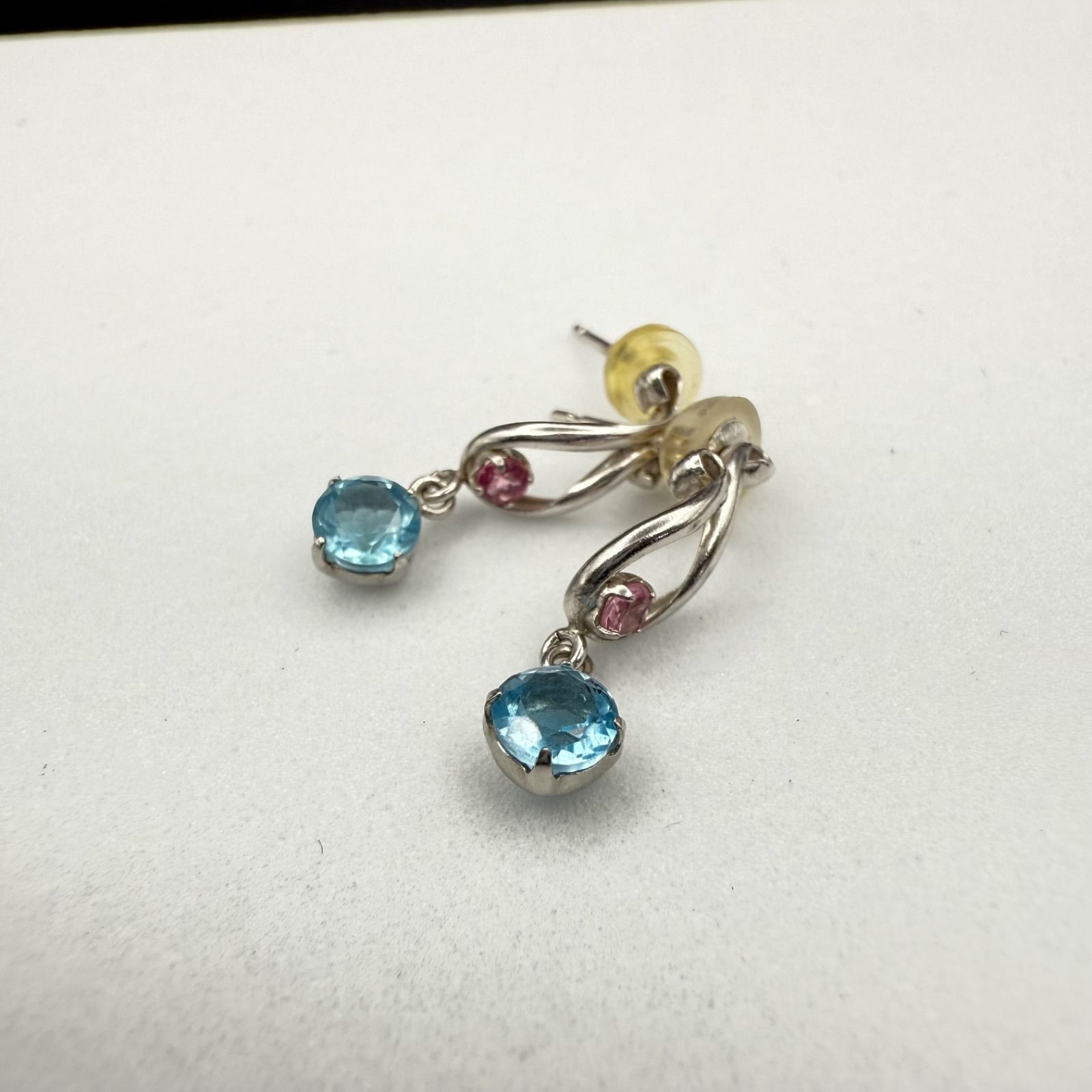 今月限定 K14WG アクアマリン ピアス／ダンシングストーン 0.93g