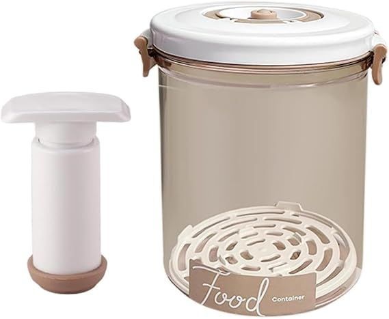 Quirix シール保存プラスチック パック機 パック器 密閉 耐熱 保存用収納ボックス ポンプ付き 梅雨対策 鮮度キープ ペットフード 保存容器 パントリー整理 ポータブル ユニバーサル 手動ポンプ付き 食事用蓋付きフードセーバー 米びつ