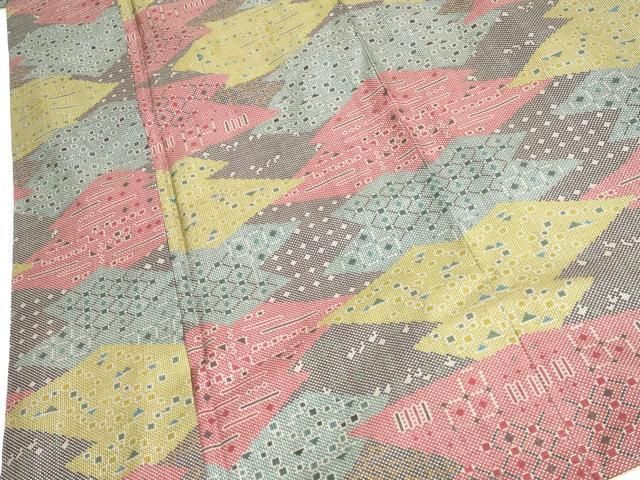 平和屋着物□本場大島紬 7マルキ 松皮菱文 正絹 逸品 AAAW3587nf