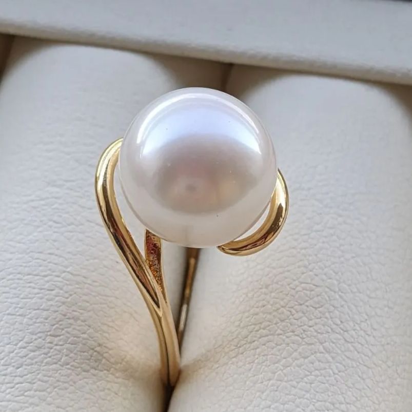 パールリング 指輪 淡水真珠 ホワイト 金色 冠婚葬祭 デイリー - 指輪