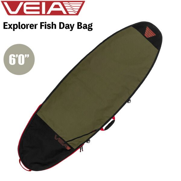 ヴェイア ボードケース VEIA Explorer 6’0 Fish Day Bag 幅広オルタナ系サーフボード用 サーフィン サーフボード ボードケース ハードケース VBGEXP02SQUAD60