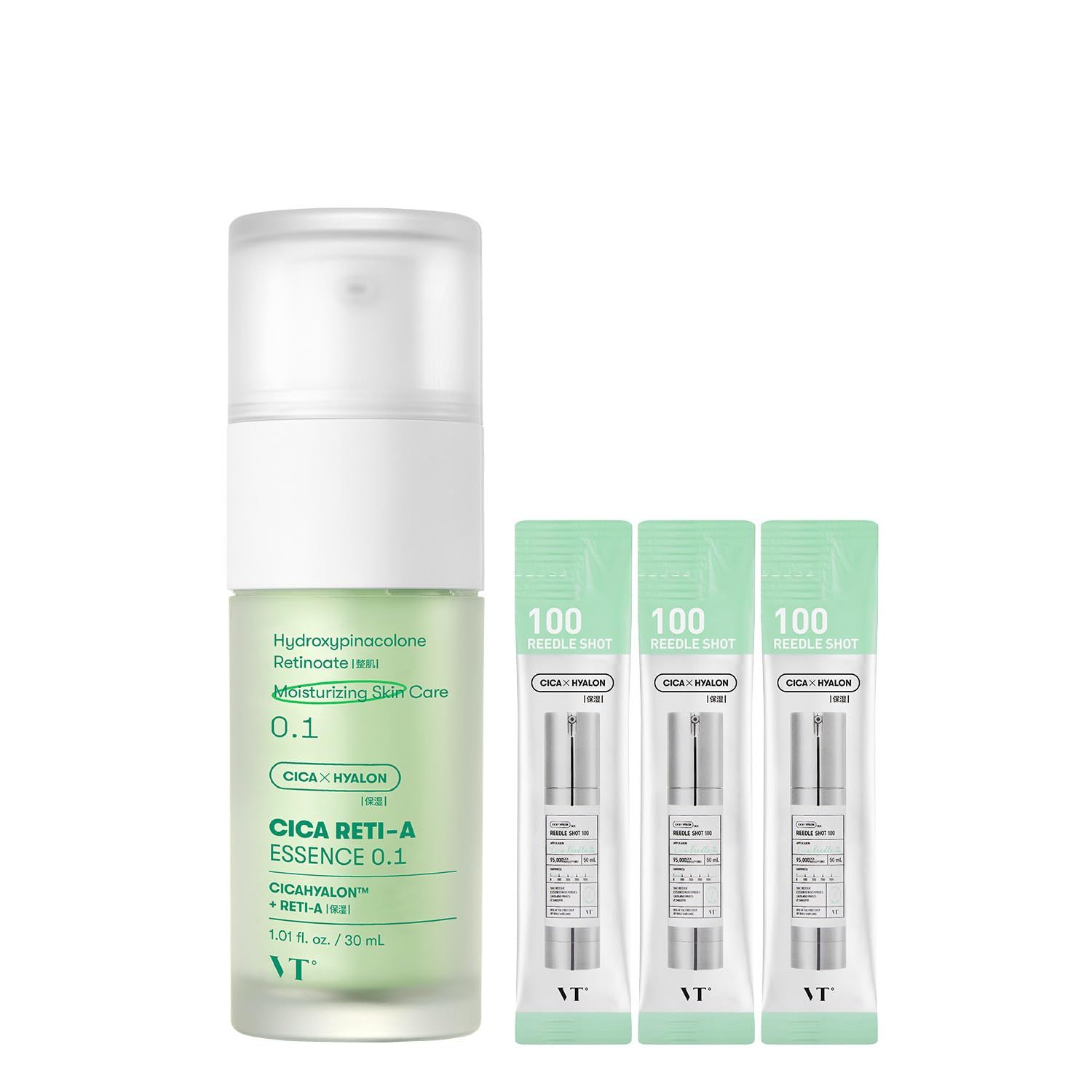 VTCOSMETICS ブイティコスメテックス VT CICA エッセンス 保湿 敏感肌 乾燥肌 スキンケア レチA-リードルショット100 1ml ×3おまけ入り レチA-リードルショット100 1ml ×3