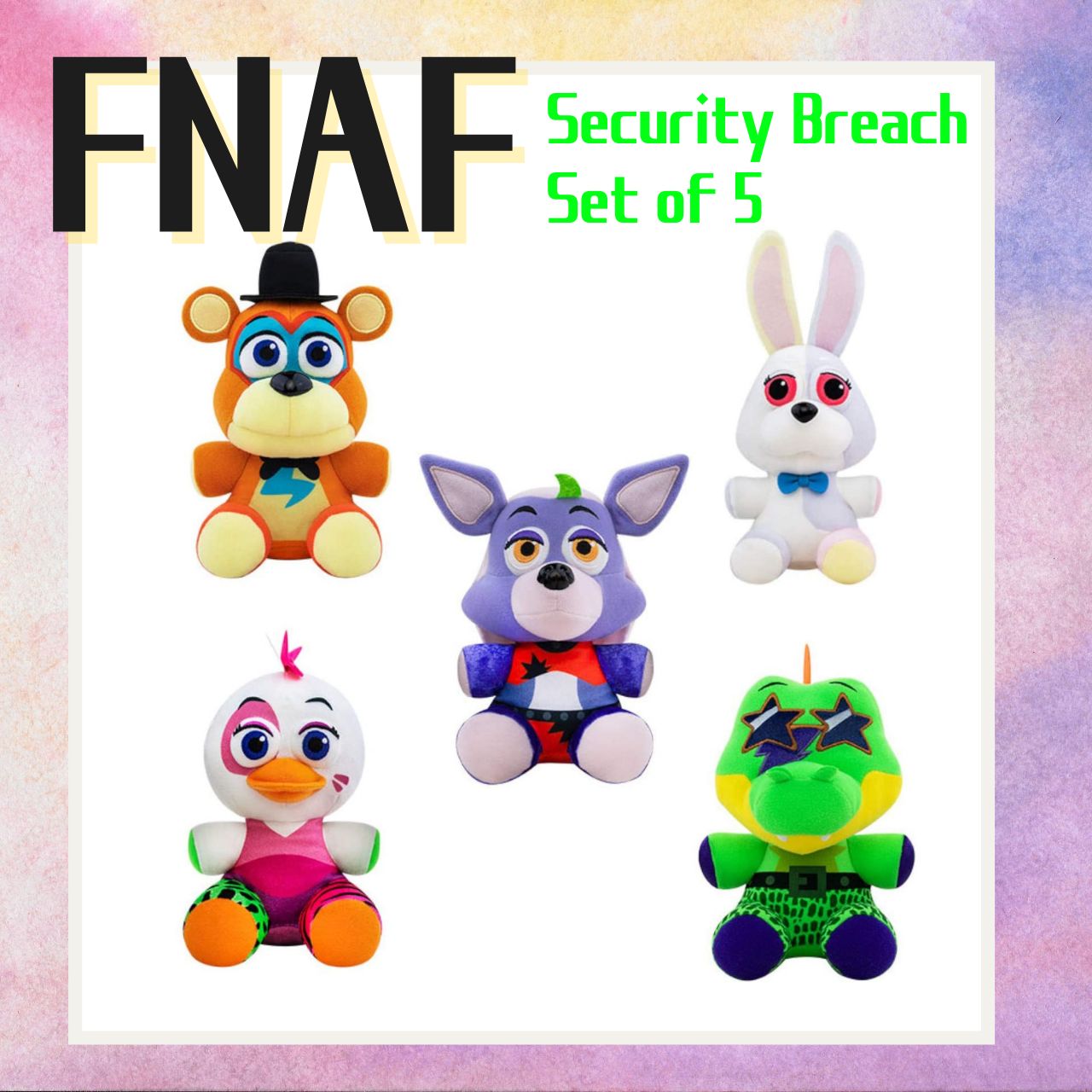 並行輸入品 FNAF ファイブナイツアットフレディーズ ぬいぐるみ5点