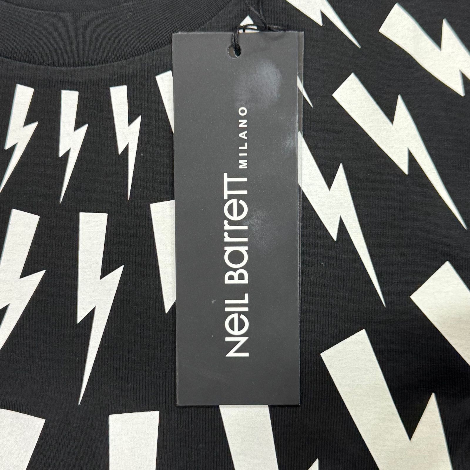 NEIL BARRETT 稲妻模様 Tシャツ 黒